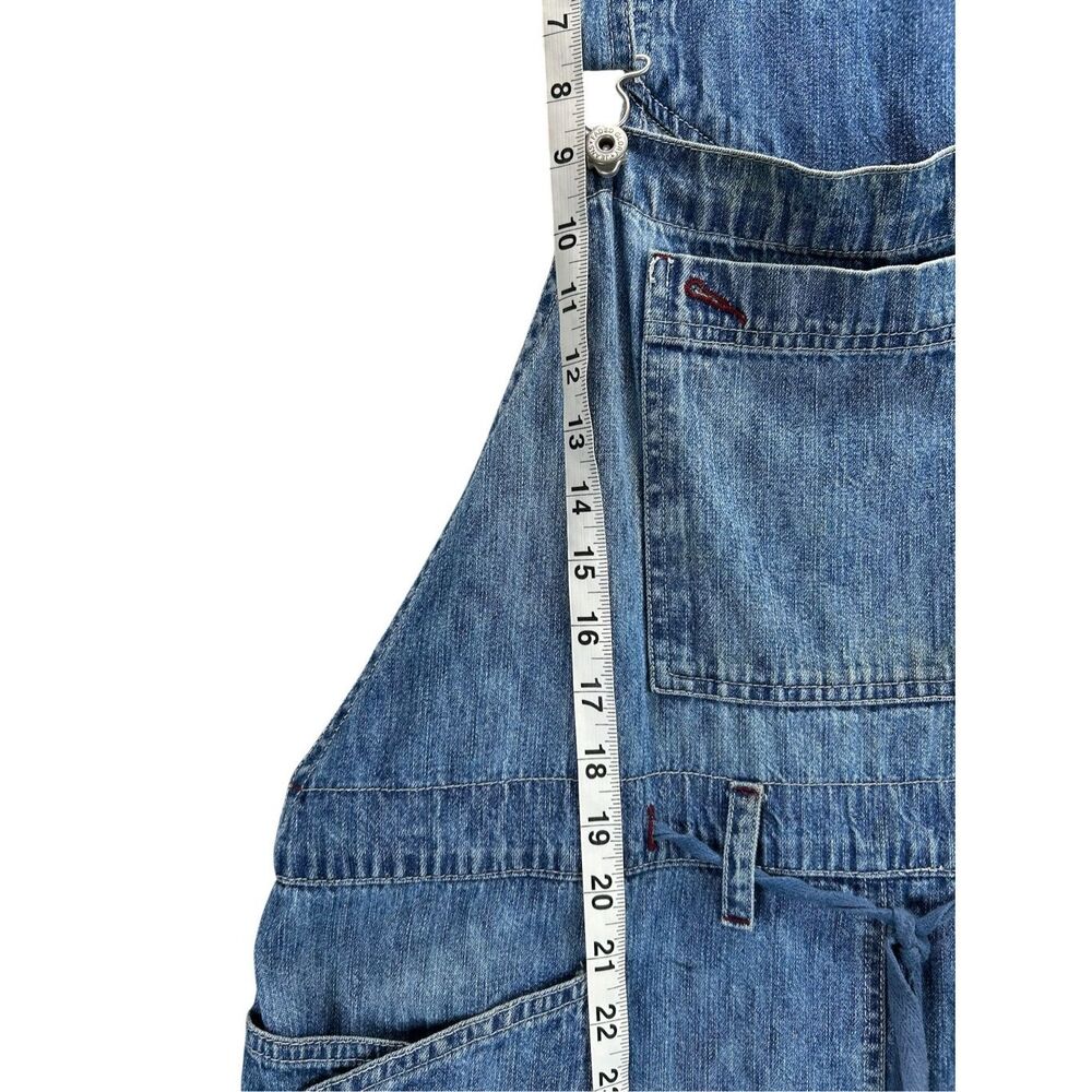 Vtg Faded Glory Denim Overall Maxi Dress XL Blue Jean Bib Jumper Pinafore 90s - Picture 6 of 12